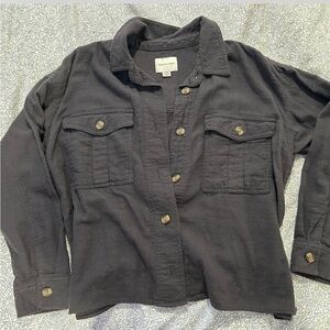 American Eagle Outfitters Charcoal Button Down Shirt